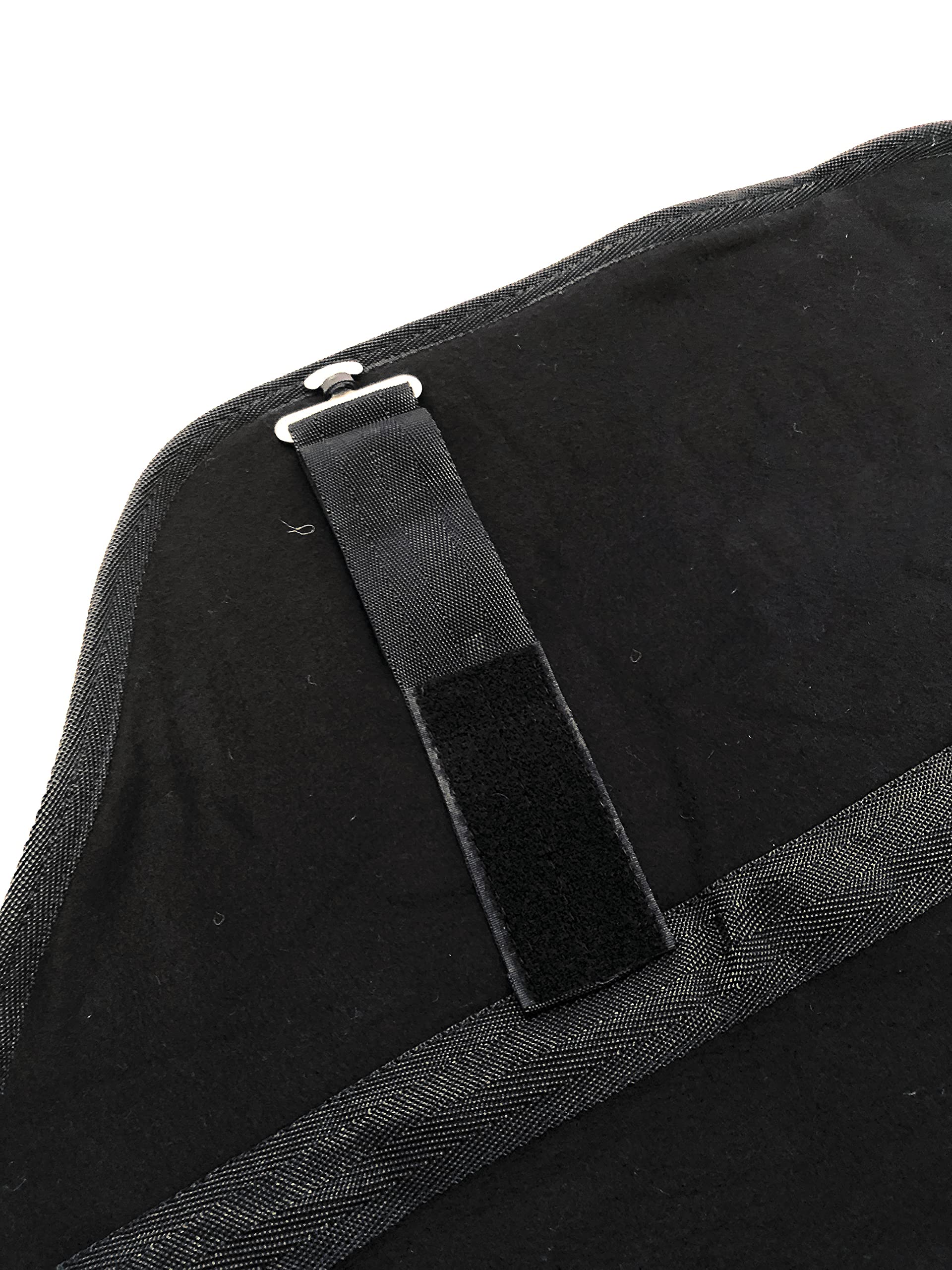 Horses, Fleece Pferdedecke, Basismodell, weich und bequem, ideal für Transport und Feierabend, Größe XS-120cm bis XXL-162cm, erhältlich (Schwarz-155 cm)