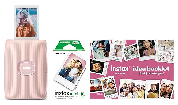FUJIFILM Instax Mini Link 2 Smartphone Printer Bundle 2025 - Soft Pink
