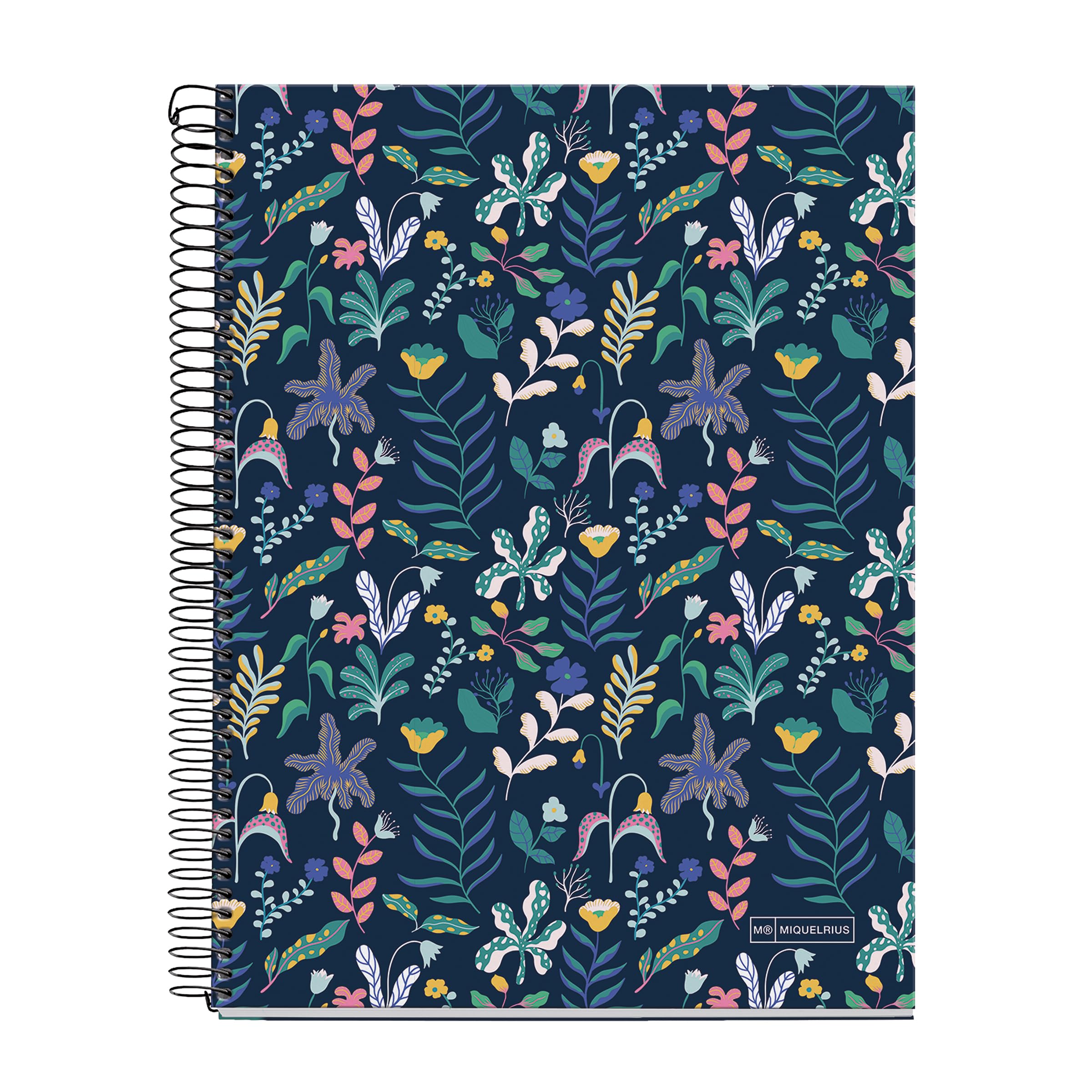 Miquelrius, A4 notebook, 5 mm grid, hardcover notebook, A4 notebook with 120 micro-perforated sheets
