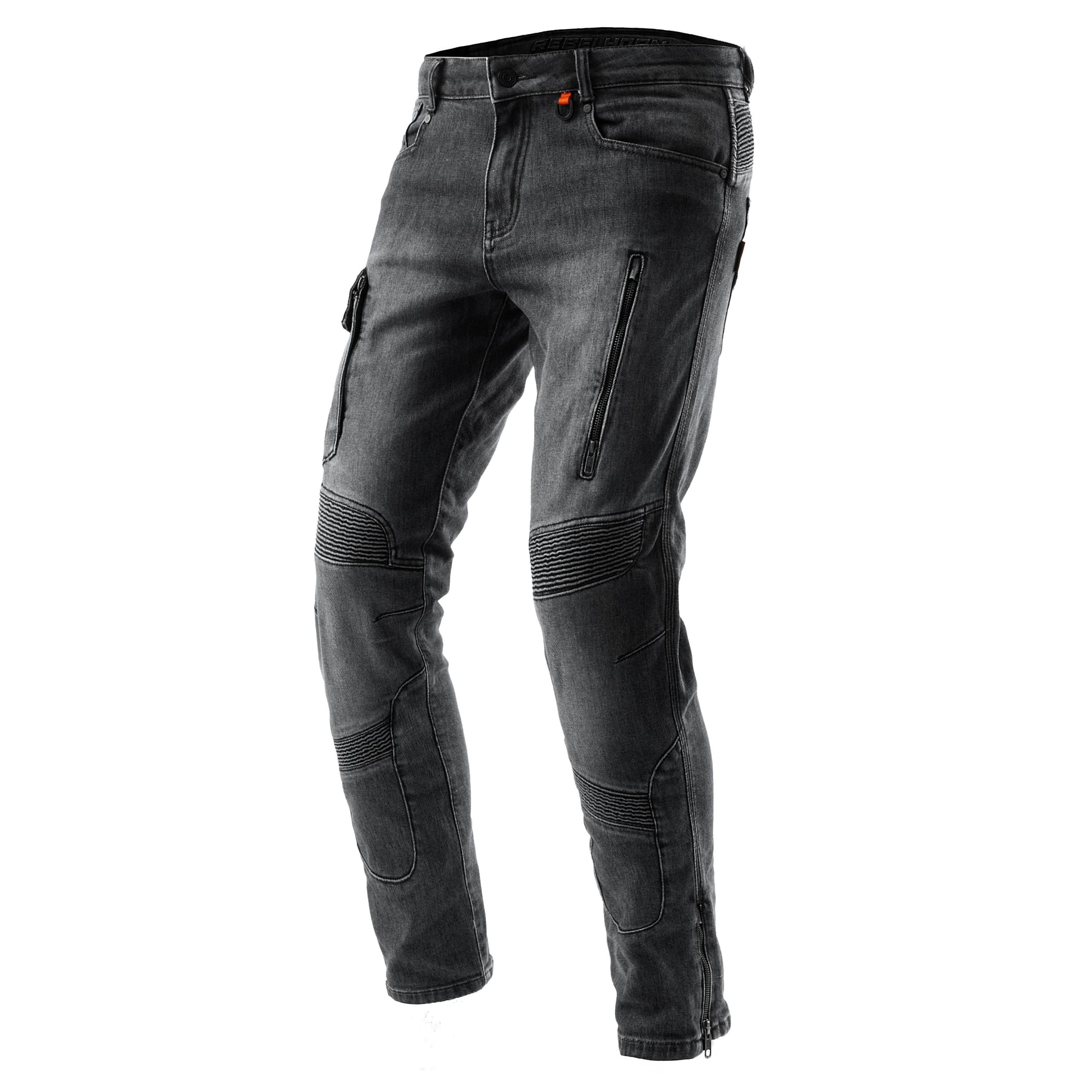REBELHORN Vandal Mono Vaqueros de Moto Pantalones de Moto Hombre | Armalith Denim | Protectores de Rodilla, Cadera y Coxis RE ZRO Nivel 2 | 2 Canales de Ventilación | Tapered Fit