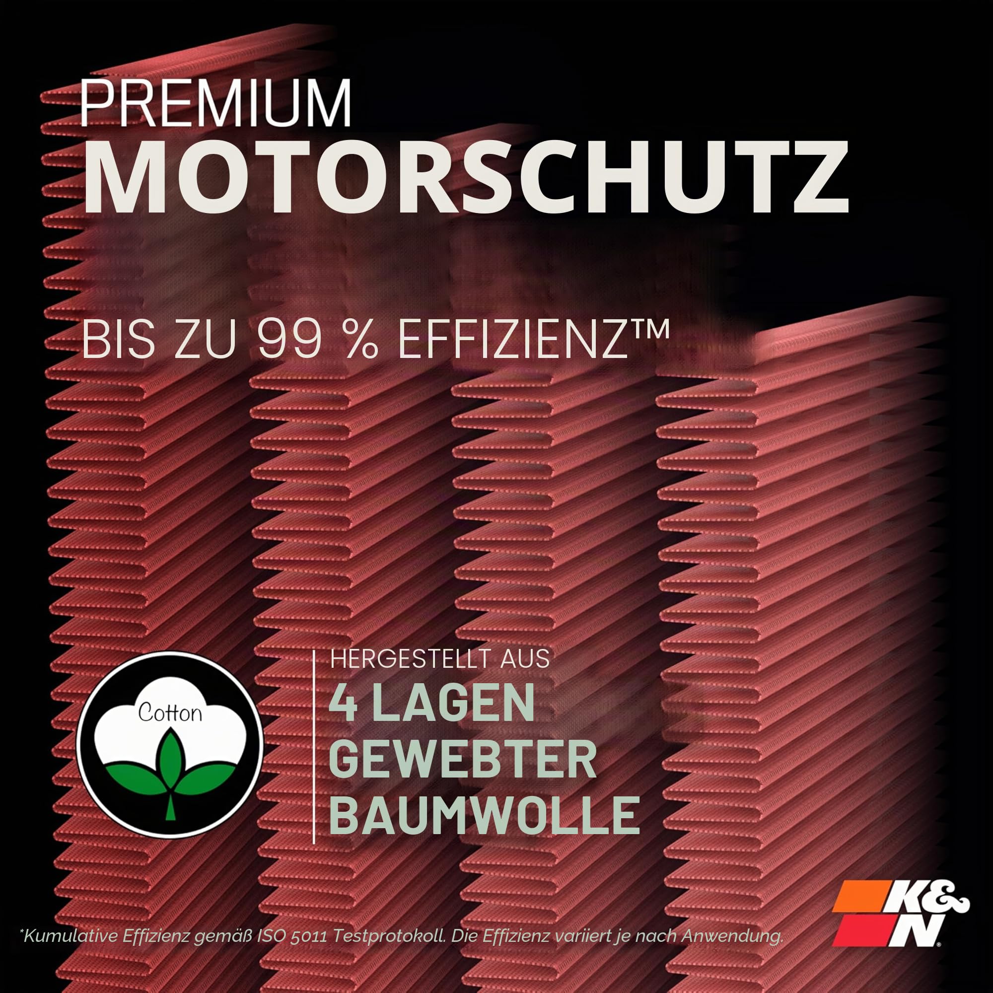 K&N Motorluftfilter 33-3005: Hochleistung, Abwaschbar, Ersatzfilter, Erhöhte Leistung, 2012-2024 (Golf, Tiguan, Passat, Polo, A3, Q2, S3, TT, Ateca, Leon, Laroq, Octavia).