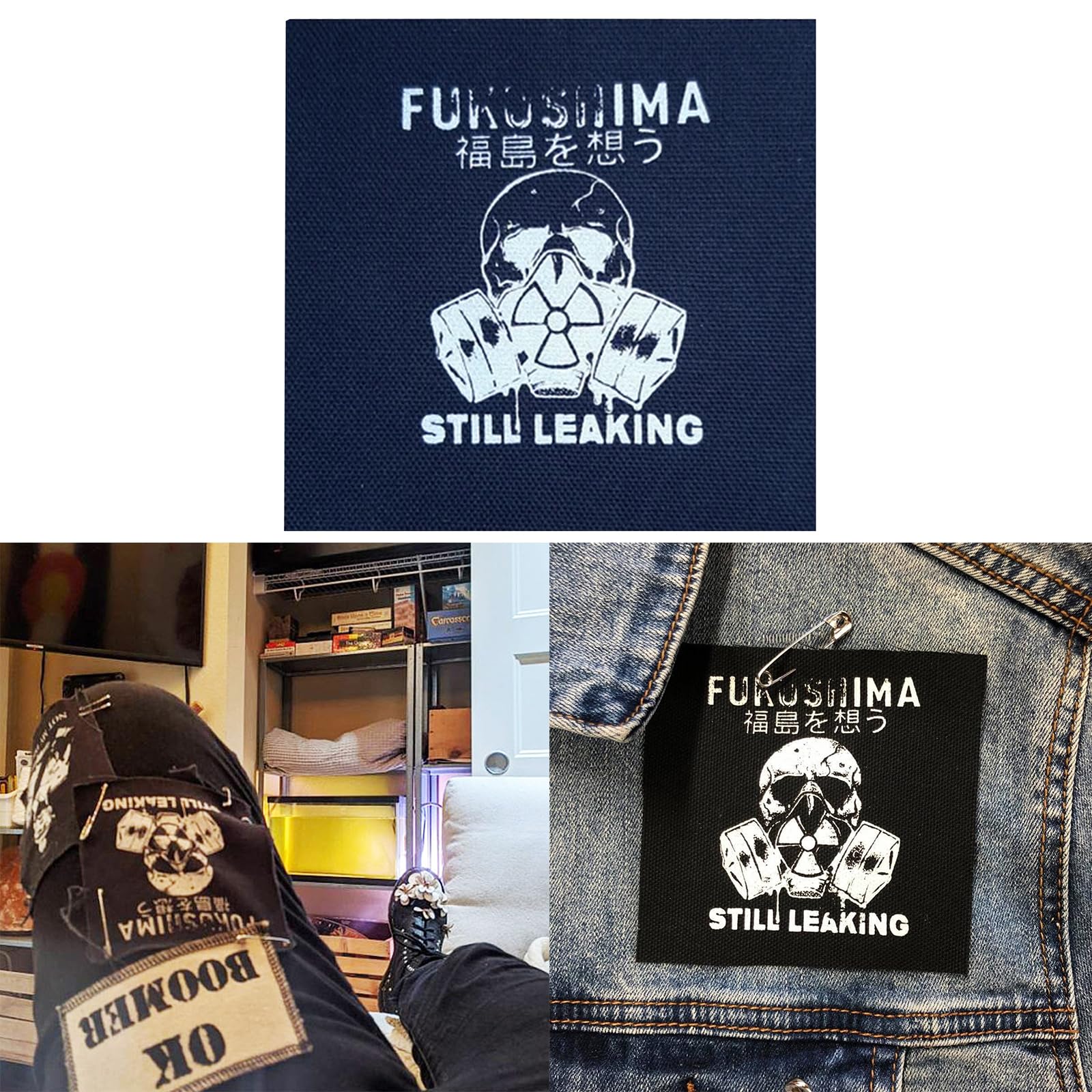 Friend Photo Cloth Badge With Pins Halloween Cartoon Anti-Pollution Patches Badge Backpack Accessories Children