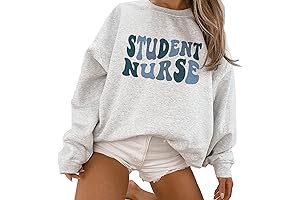 Groovy Blue School Nurse Sweatshirt: Your Badge of Pride and Comfort