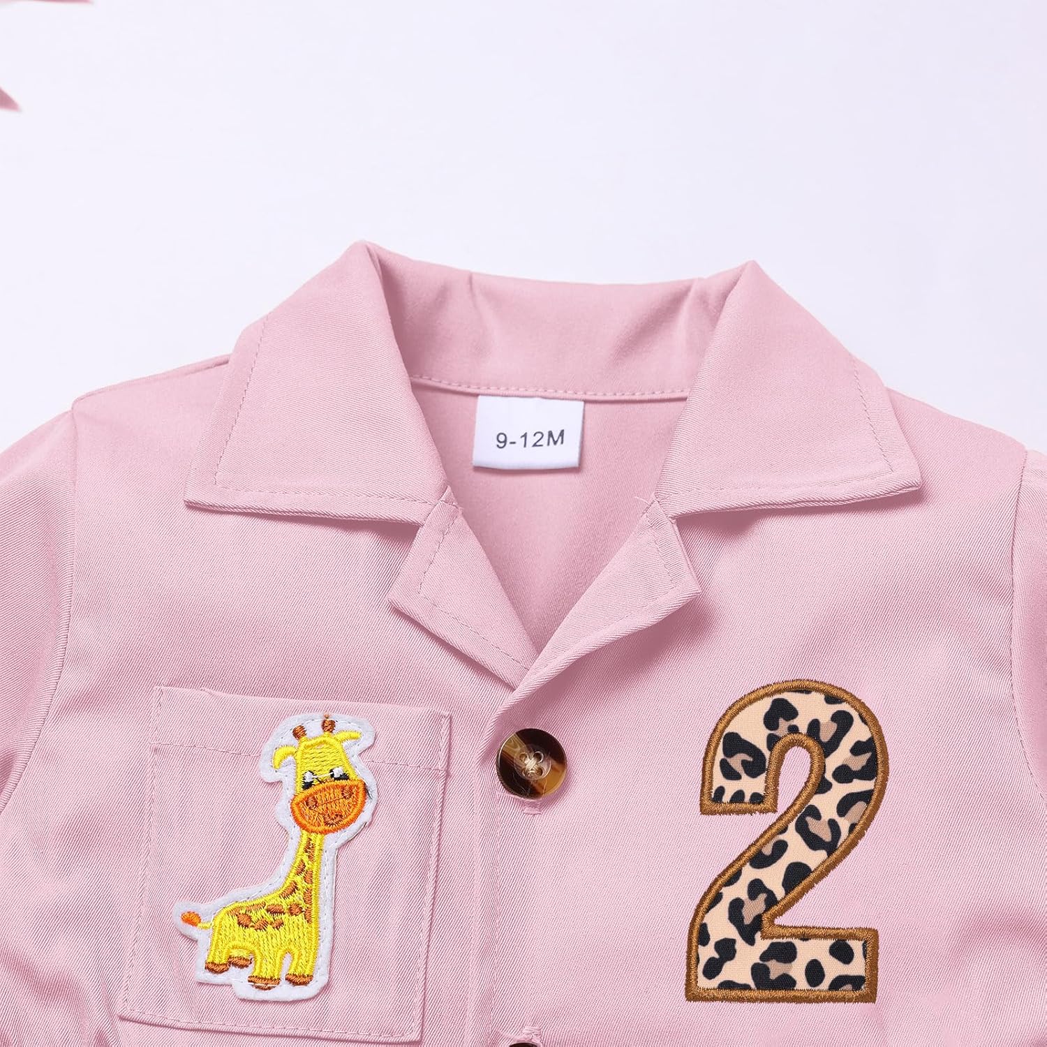 FYMNSI Baby Boys Girls Wild Animal Jungle Safari Explorer Jumpsuit with Belt Hat Zookeeper Birthday Outfit Cake Smash Clothes - Image 5