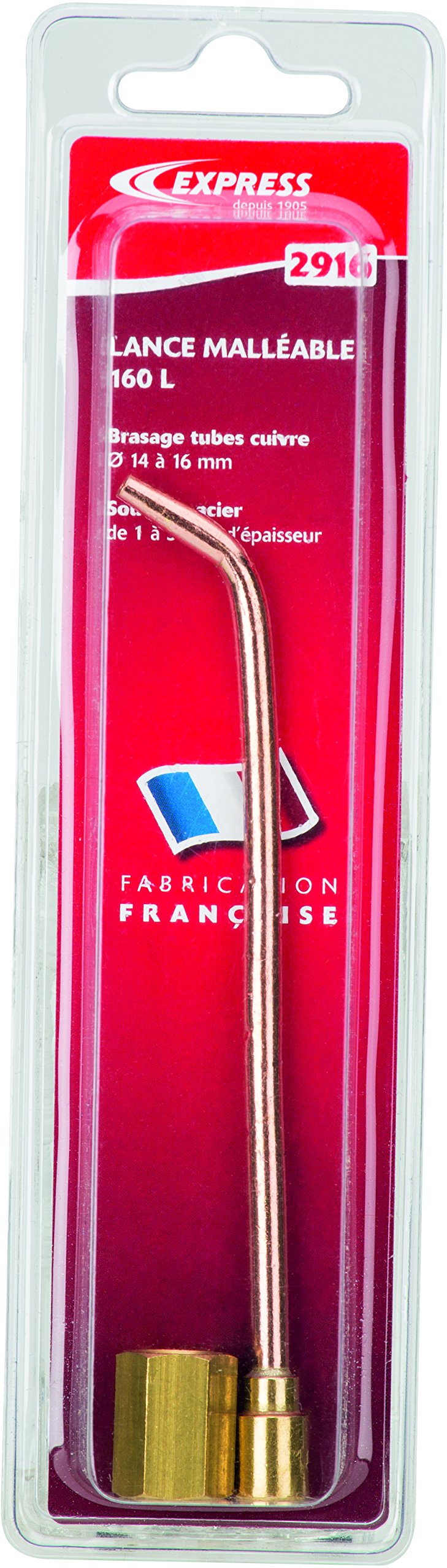 Accessoire pour Fer à Souder - Lampe à Souder - Fer de Couvreur - Chalumeau d'Étanchéité - Pièces de Rechange - Lance Malléable 160L - Réf. 2916 - EXPRESS