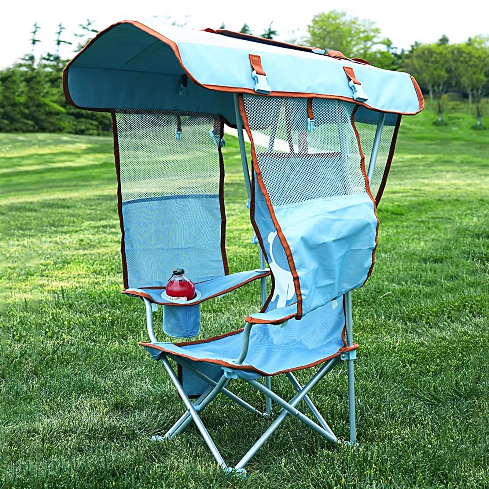Amazon.com : Backpack Beach Chair with Canopy and Cup Holder Lawn