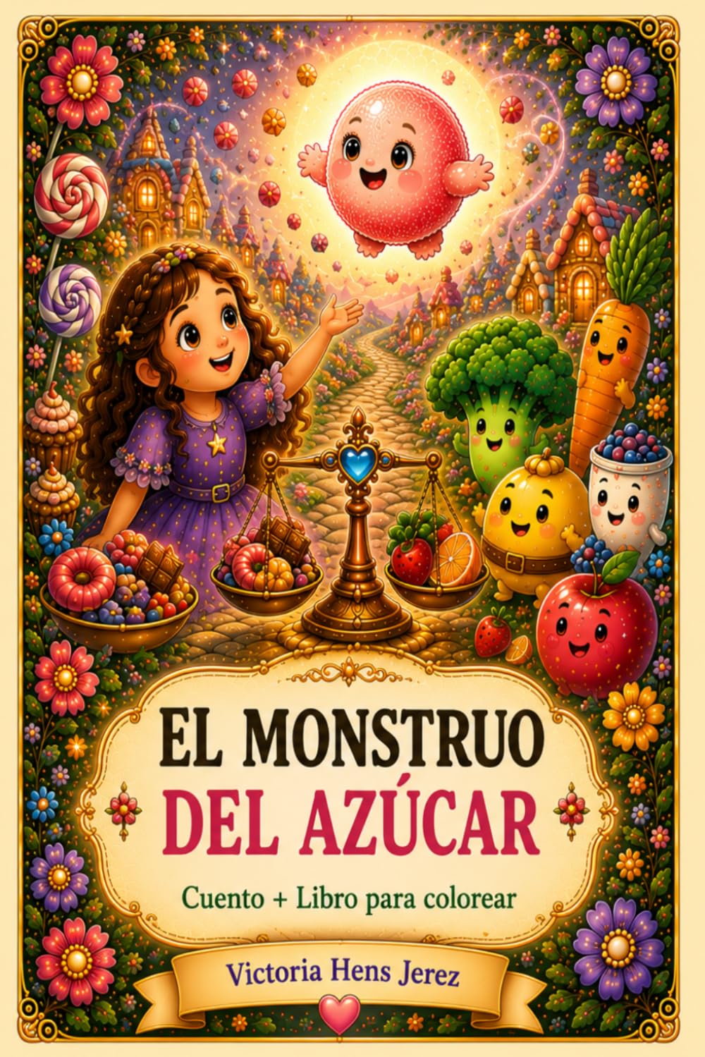 El monstruo del azúcar: Cuento infantil + libro para colorear sobre el equilibrio, la energía y los hábitos saludables (Historias del Reino del Equilibrio)