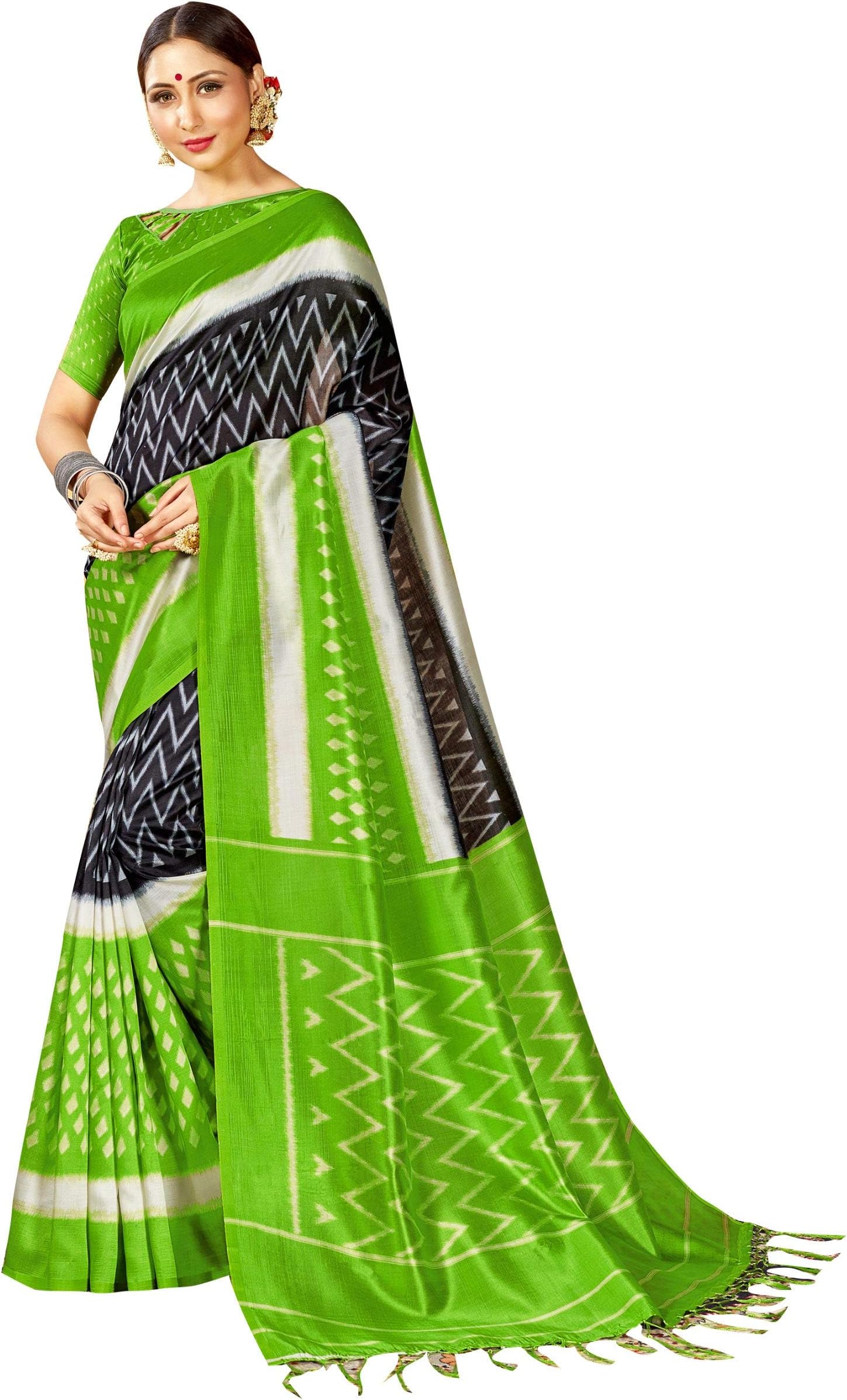 Saree For Women Cotton Art Silk Sarees for Indian Wedding Gift, Sari and Unstitched Blouse piece