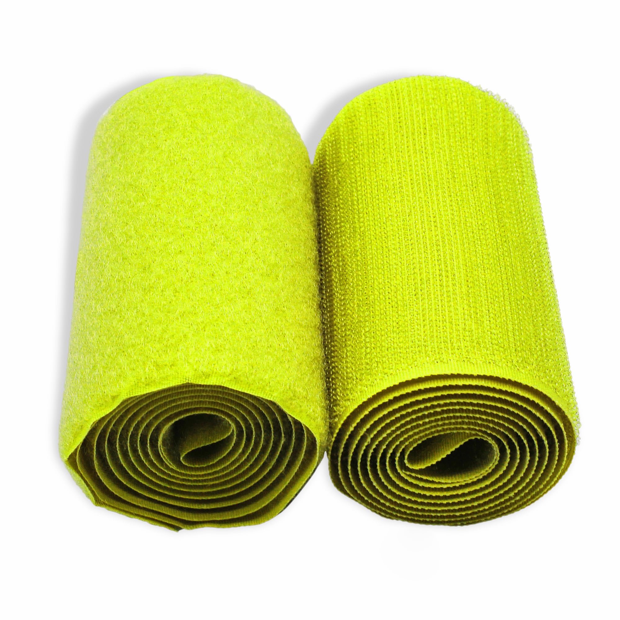 4 inch Neon Yellow Hook and Loop Tape 1 Yd Sew On Non-Adhesive Yellow Wide Strips Nylon Fastener Interlocking Fabric Tape Excellent Strong Grip Roll for Shoes Uniform Clothes Sewing Bags DIY Crafts