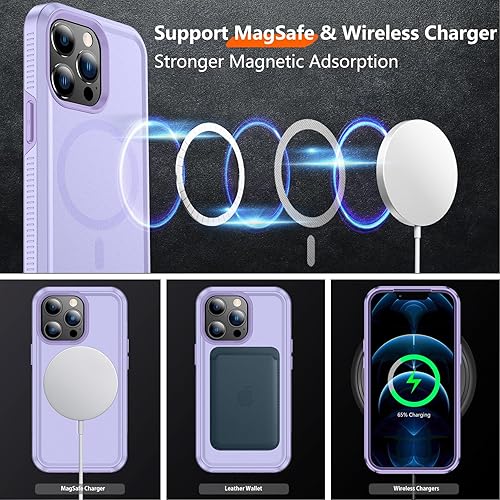 Miniatura 3 de Red2Fire - Funda magnética fuerte para iPhone 12 Pro Max de 6.7 pulgadas, compatible con MagSafe, protección contra caídas de grado militar,