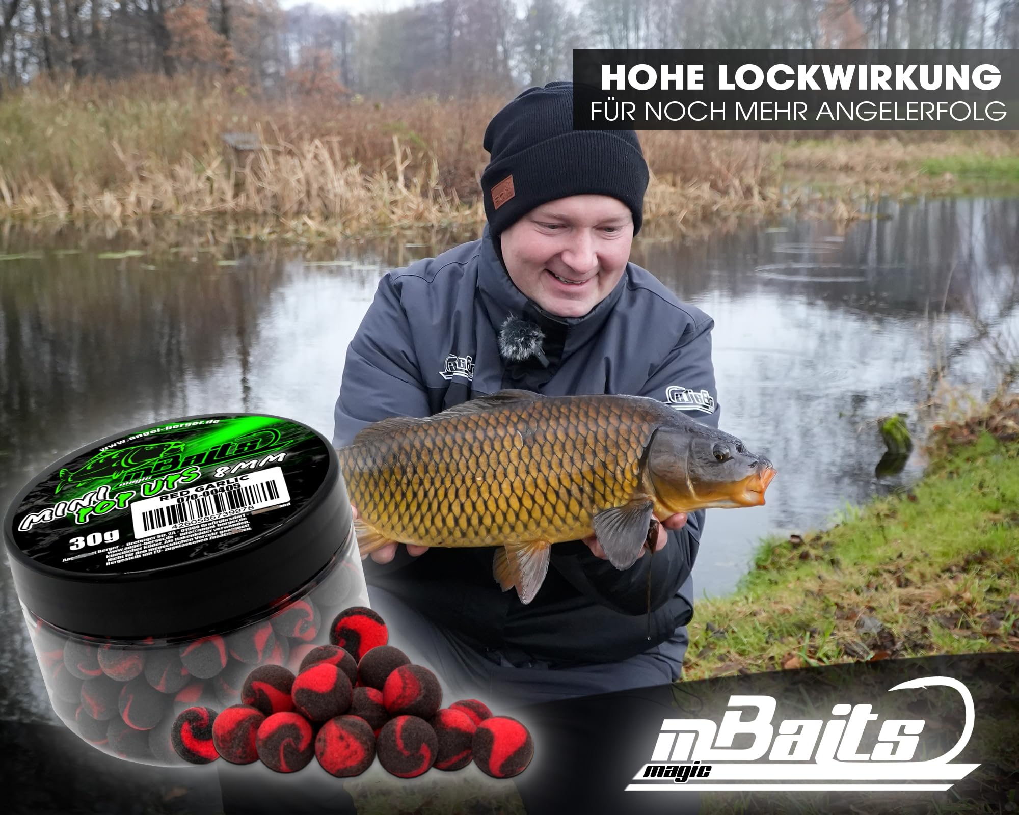 Angel-Berger Magic Baits Mini Two Tone Pop Ups Method Feeder Boilies Premium Range
