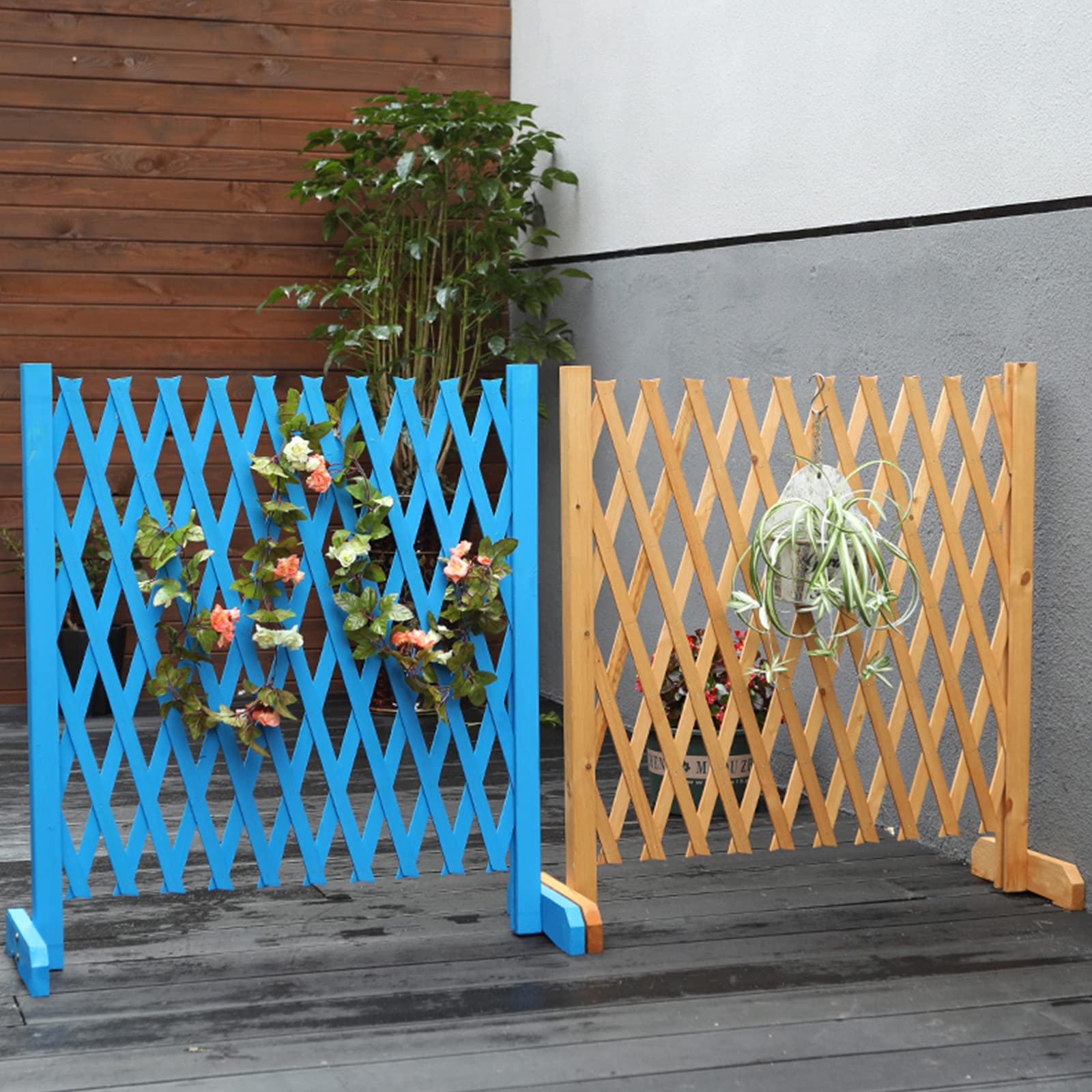 Grandi barriere espandibili in legno, staccionate rimovibili di alta qualità per giardini, patii e recinzioni per animali, splendida barriera decorativa in legno