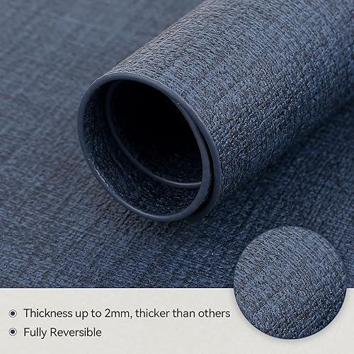 Miniatura 5 de Juego de 6 manteles individuales para mesa redonda, de piel sintética, con forma de cuña, resistentes al calor, lavables, para comedor al aire libre