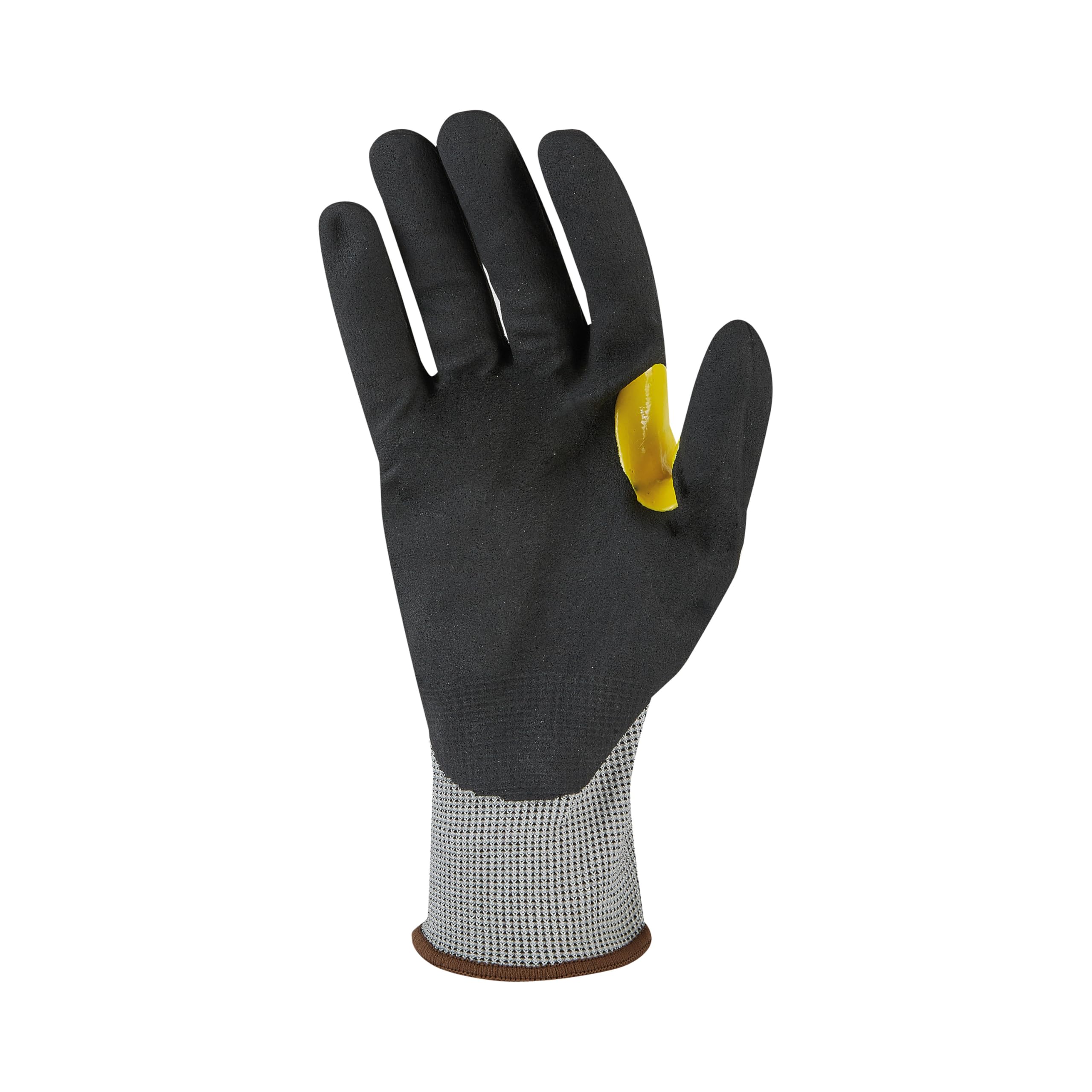 U Power Kai Guante trabajo Soporte HPPE Nylon tungsteno y spandex Recubrimiento nitrilo Refuerzo entre índice resistencia al corte policial y protección contra riesgos mecánicos Gris 11/XXL 12 piezas