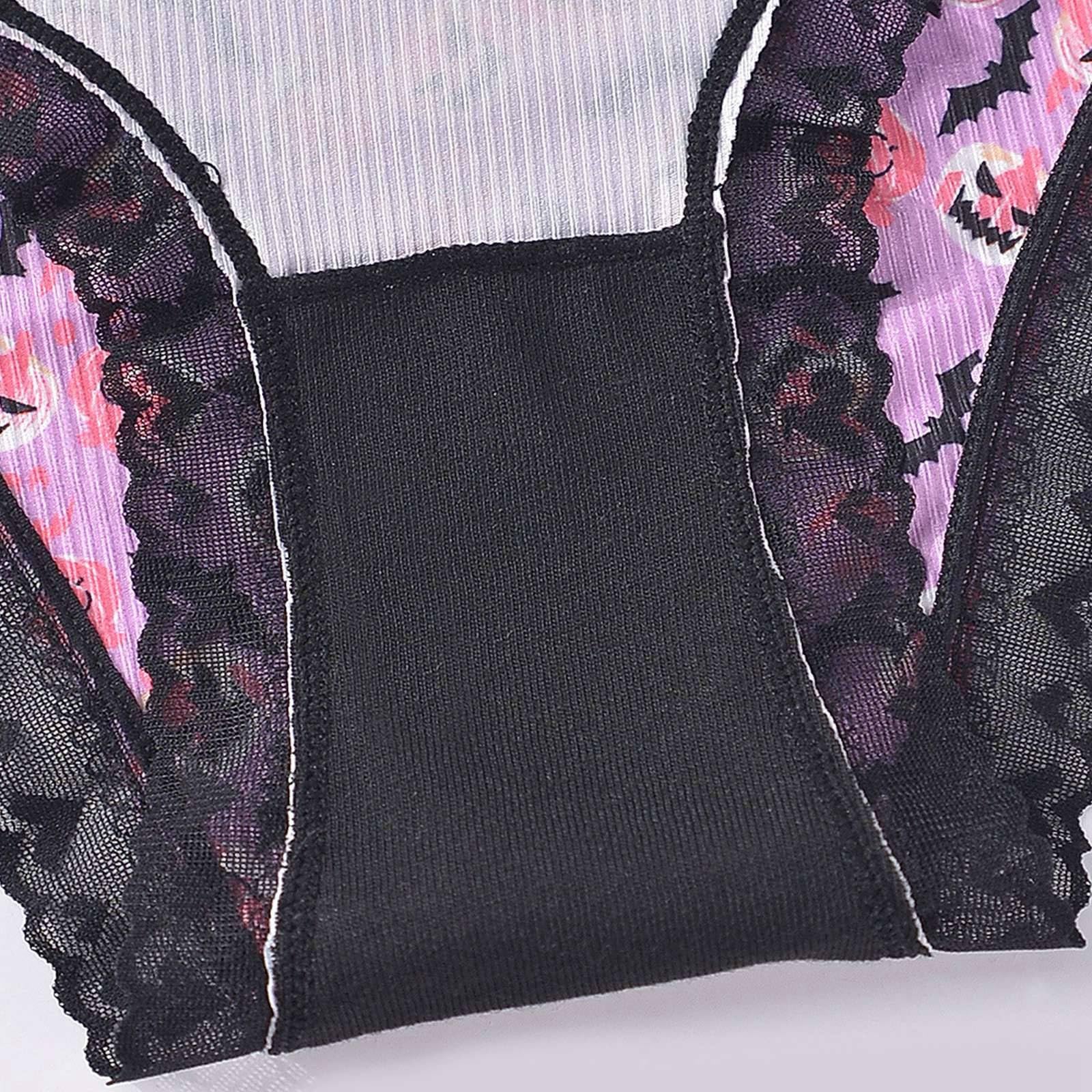 MaNMaNing Mutande Donna Sexy con Tema Zucca Halloween Morbide e Traspiranti per Feste e Uso Occasionale