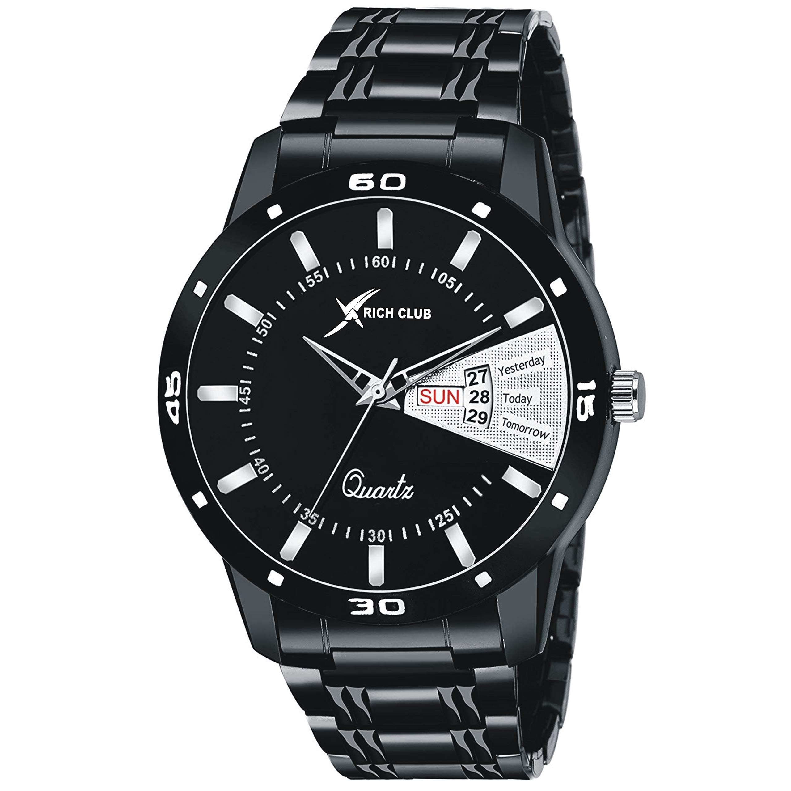 Rich Club RC-5062 Latest Day and Date Analogue (Black) Watch for Men and Boys (B07PY85573) Amazon Price History, Amazon Price Tracker