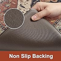 Vista 4 de KIMODE - Juego de 2 tapetes de cocina bohemios, antifatiga, antideslizantes, impermeables, ergonómicos, acolchados, cómodos, para lavandería, Rojo