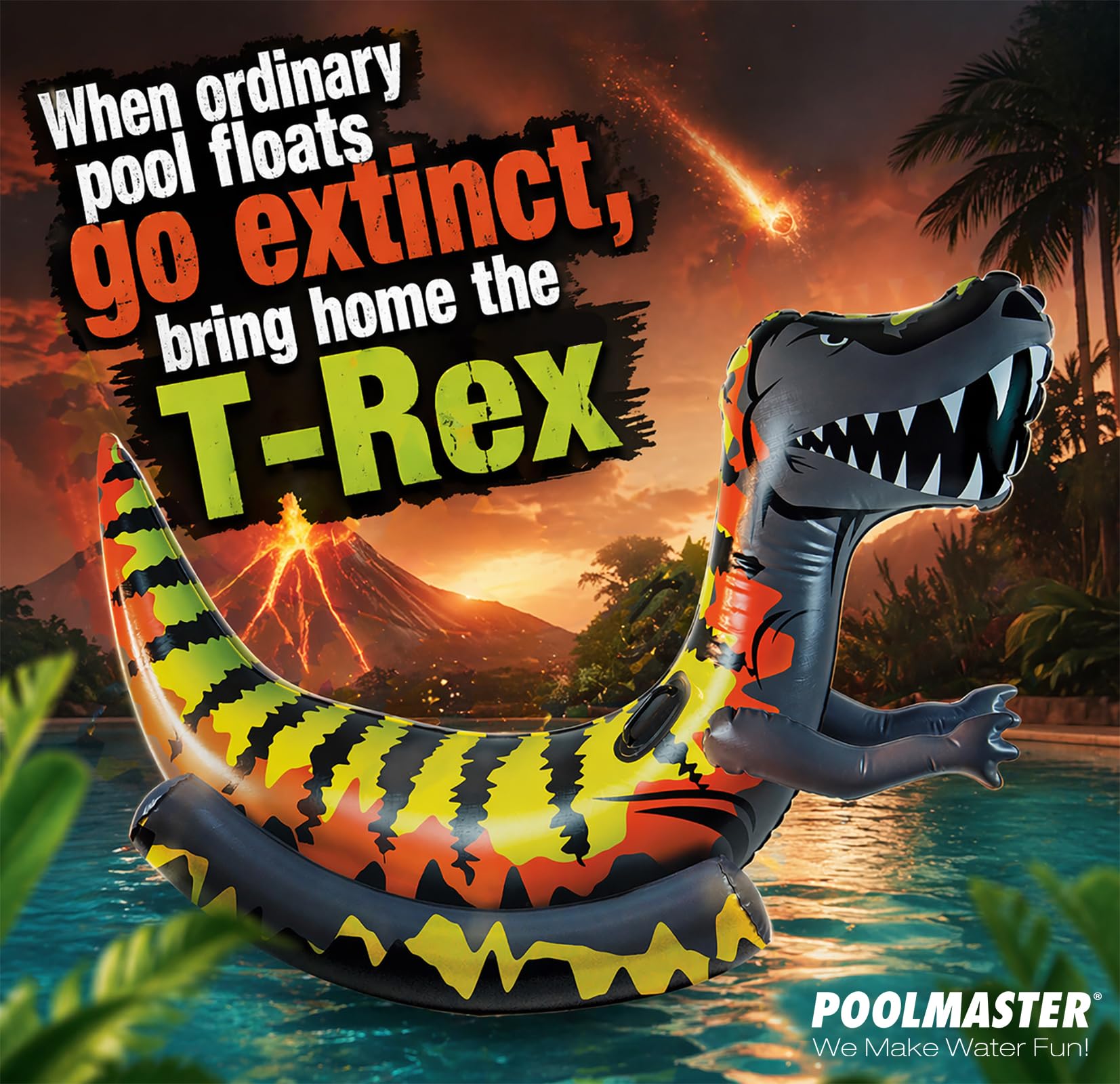Flotador De T-Rex Para Piscina - PVC Ecológico Y A Prueba De Fugas, Grande Y Realista Para Adultos Y Niños
