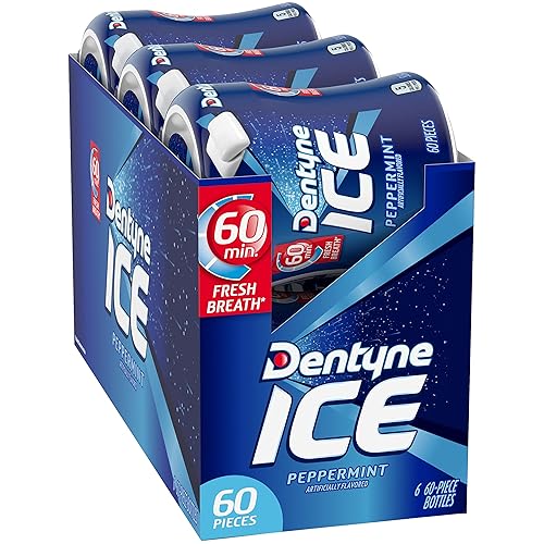 Miniatura 8 de Dentyne Goma de mascar de menta helada 6 botellas de 60 piezas 360 piezas en total