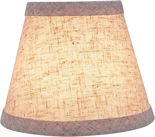 Miniatura 5 de Aspen Creative 32063-5A - Juego de pantallas de lámpara con clip con forma de imperio pequeño (paquete de 5), diseño de transición en beige, 5