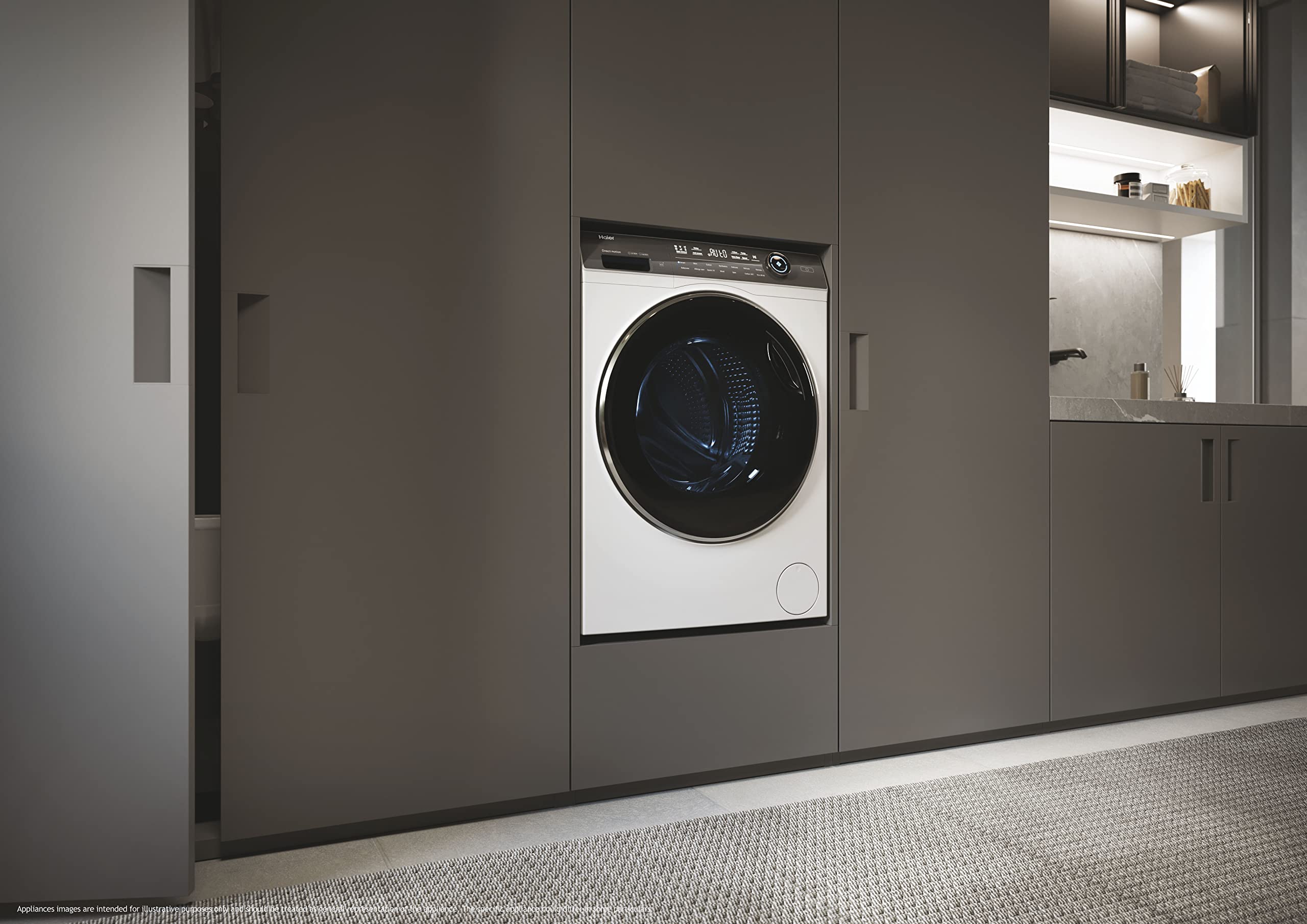 Haier I-PRO SERIE 7 PLUS HWD80-B14979U1 Waschtrockner / 8 kg Waschen / 5 kg Trocknen/Smart Home - Wi-Fi & hOn App/Direct Motion Motor - absolut leise/I-Refresh-Dampfprogramm/Vollwasserschutz