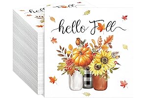 Hello Fall Disposable Fall Napkins