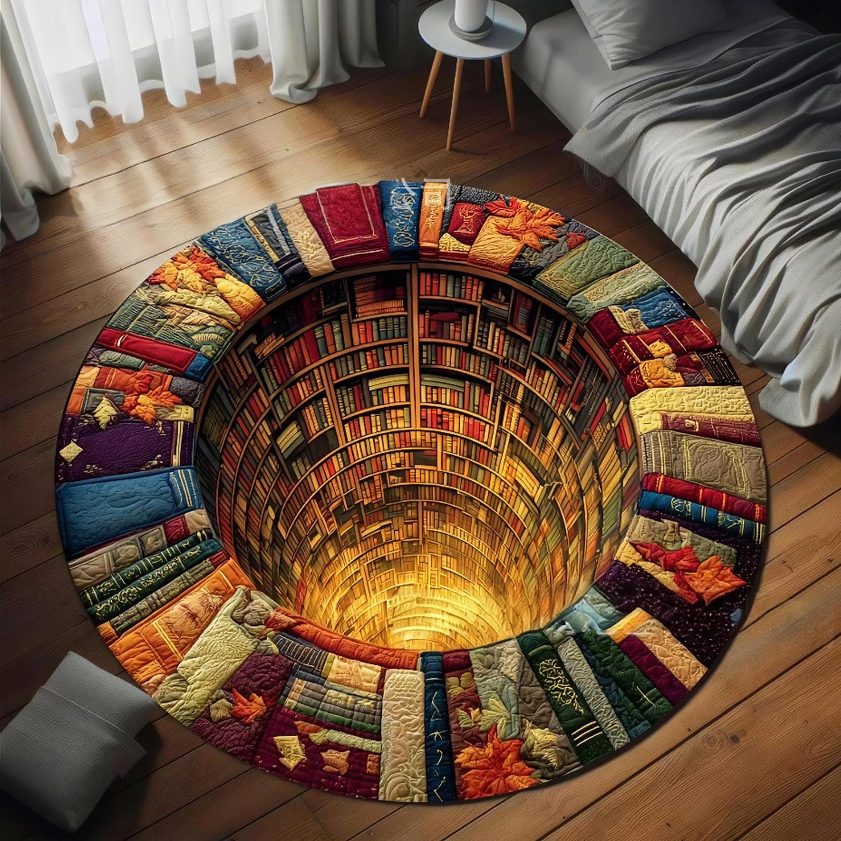 Juxdzishw K ,100*100,Christmas Decorations 3D Rug, Xmas Optical Illusion Rugs,Santa Claus Quilted Round Mat,Exquisite Non-Slip Rugs With Depth Pattern For Holiday Entryway Living Room Bedroom Christmas Decor