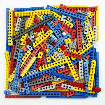 BroTex Technical Parts Beams Pieces - Bricks with Holes Accessories, 500G Random Building Blocks, MOC Technical Pack Connector Bulk Lots Toys