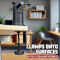 Vista 3 de Gator Frameworks - Soporte de micrófono de perfil delgado montado en escritorio con brazo de boom para transmisiones, podcasts, creación