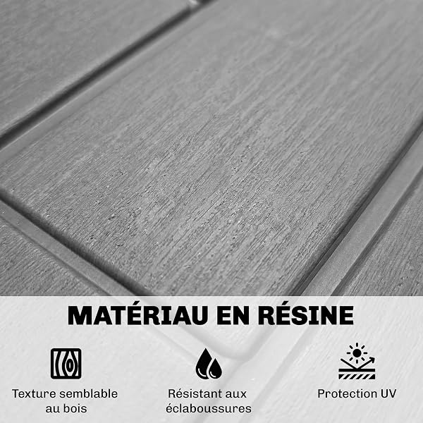 Outsunny Coffre de Rangement Extérieur 227 L Verrouillable avec Vérin à Gaz, Boîte de Jardin en Aspect Bois Résistant aux UV, pour Outils Accessoires, 106,5x43x54,5cm, Gris - 4