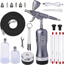 [Patent Pending] AERO CROSS Rechargeable Airbrush, AERO CROSS Cordless Ver.3.5, Trigger Type, DX Pack, Handpiece, Compressor, Caliber 0.001, 0.01, 0.02, 0.02, 0.02, 0.02 inches (0.5 mm), USB Type-C,