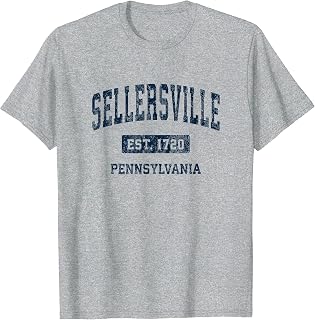 Sellersville Pennsylvania PA Vintage Athletic Sports Design T-Shirt