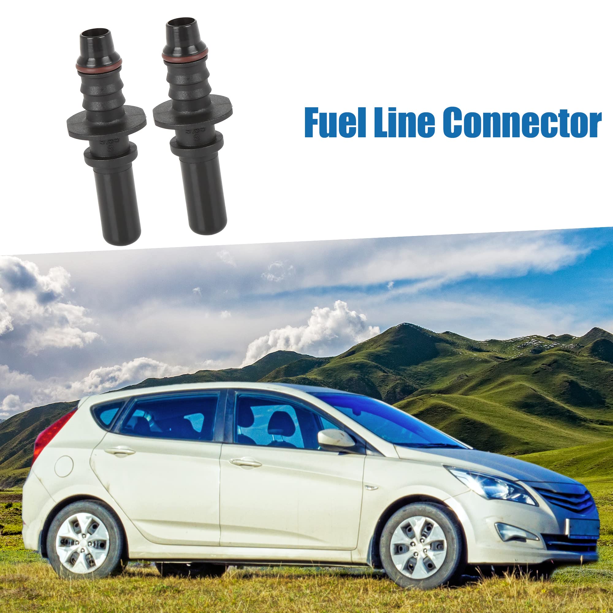 A ABSOPRO 9.89mm ID8 Linea Carburante Tubo Rapida Rilascio Maschio Connettore (2Set)