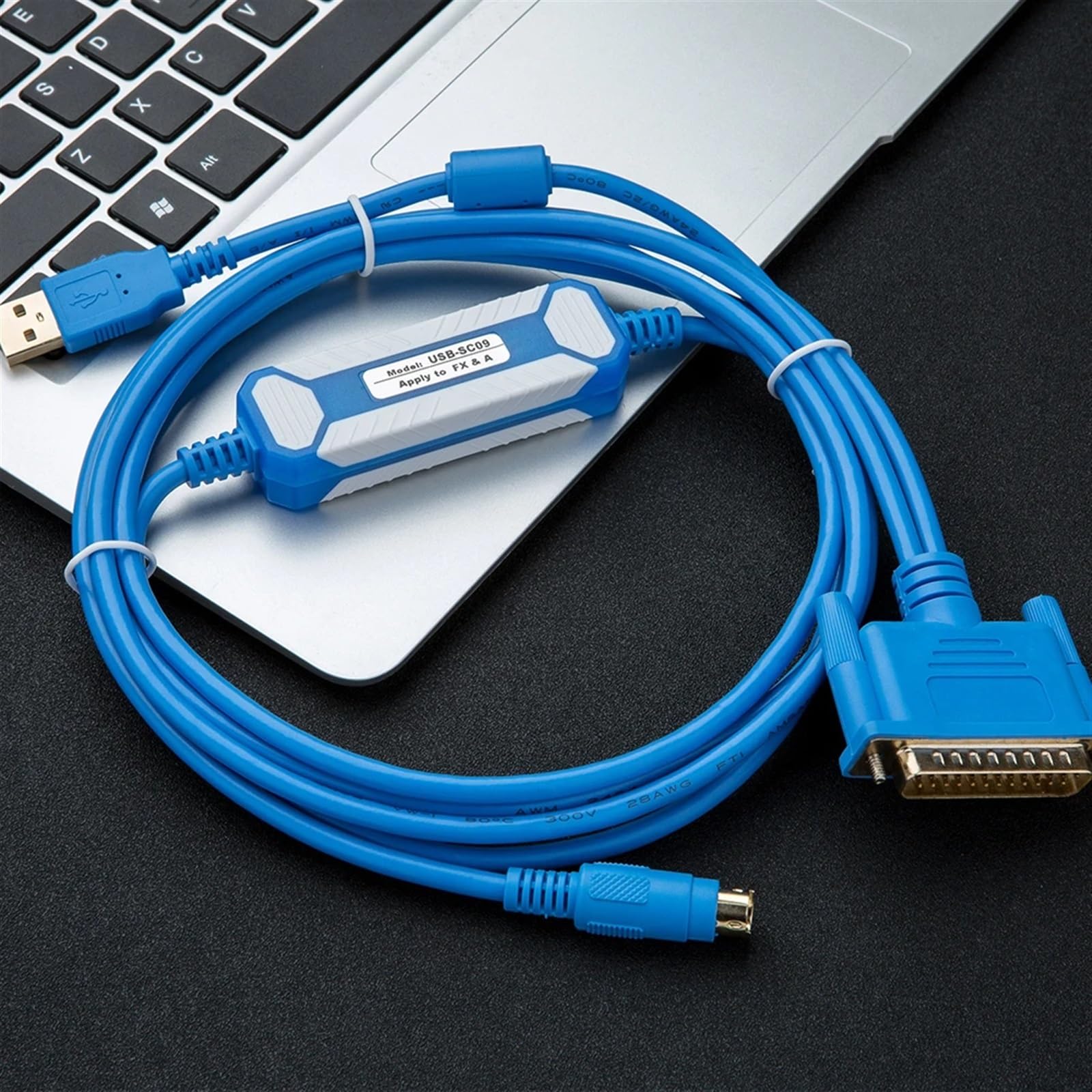 USB-SC09 for FX0 FX0S FX1S FX0N FX1N FX2N Cavo di programmazione serie FX/A Linea di download Porta RS232(Gold Plated Isolated)