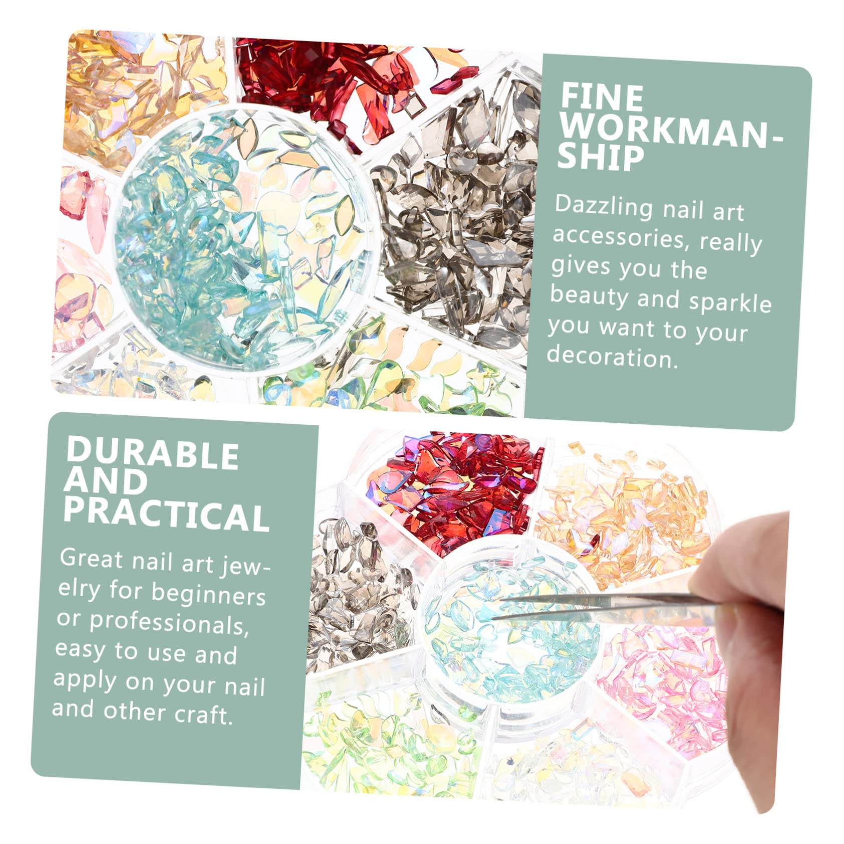 Healeved Diy Nagelstein Harz Glitzernde Nagel-dekorationen Buntem Blütenkasten Vielseitige Nail Art Charms Für Maniküre Und Kreative Diy-projekte