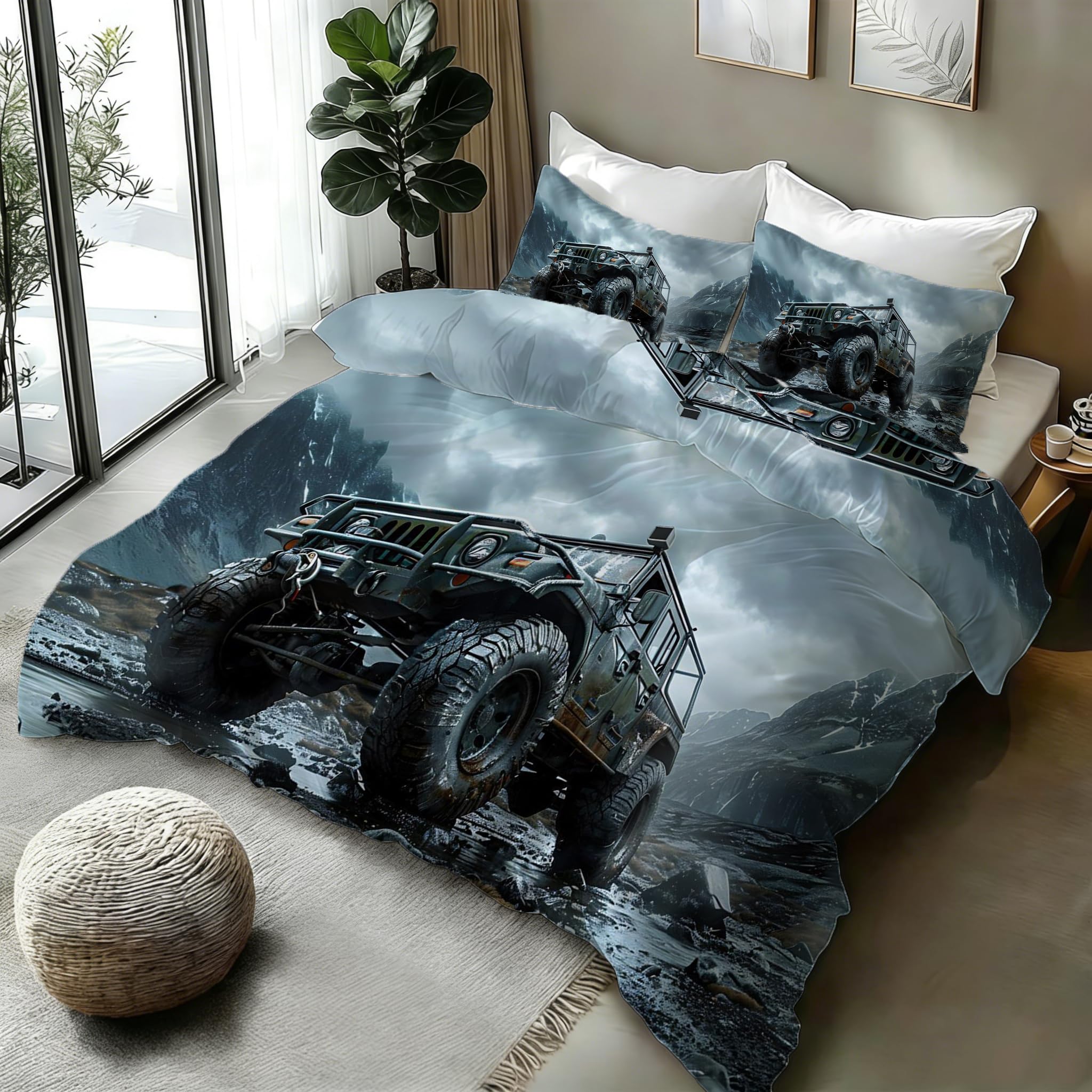 Housse de couette voiture 140x200 avec fermeture éclair pratique et douce