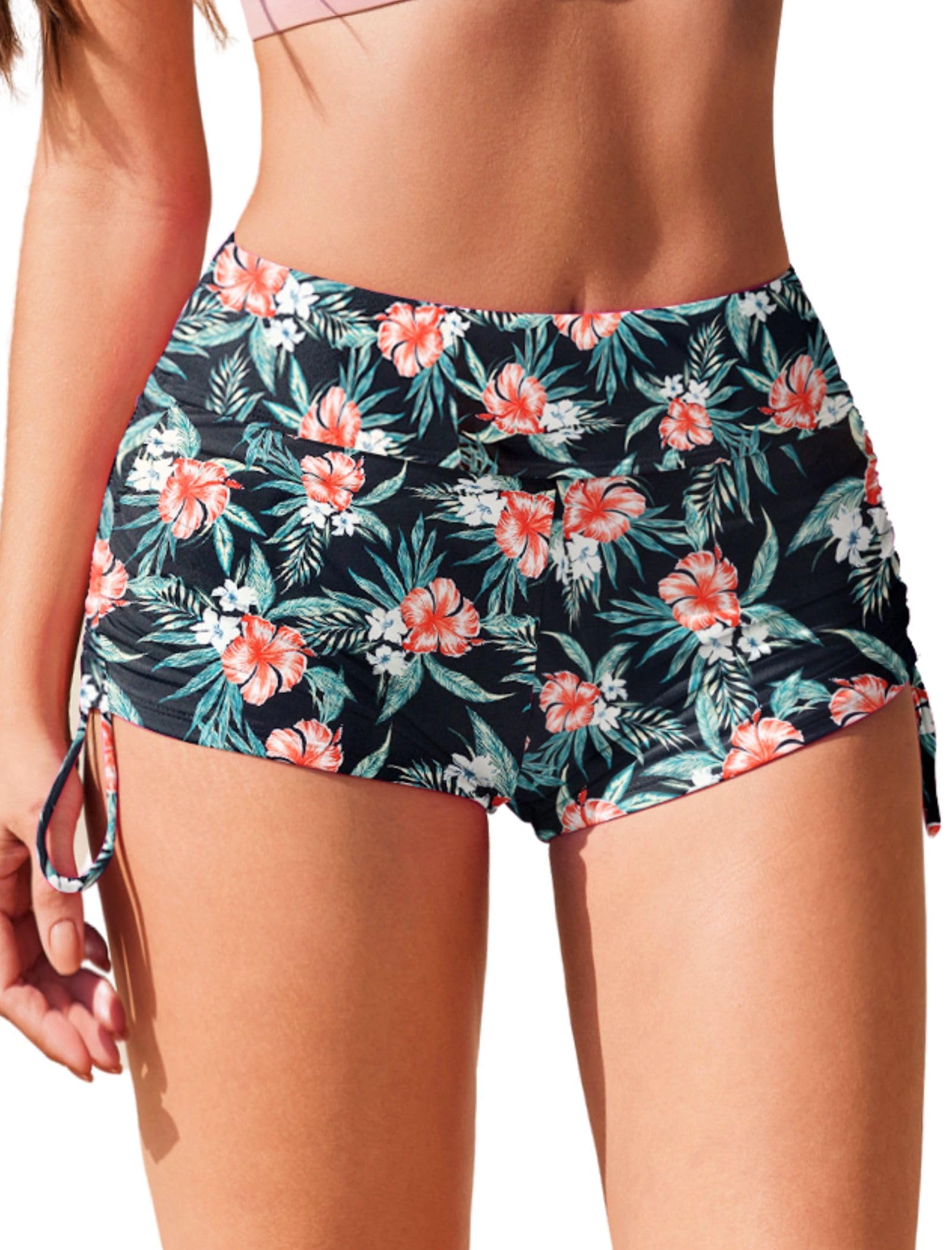 AI'MAGE Badeshorts Damen Badehose Kurze Shorts Schnell Trocknende Boardshorts Bikini Hotpants Bauchkontrolle Schwimmshorts Bademode S-XXL