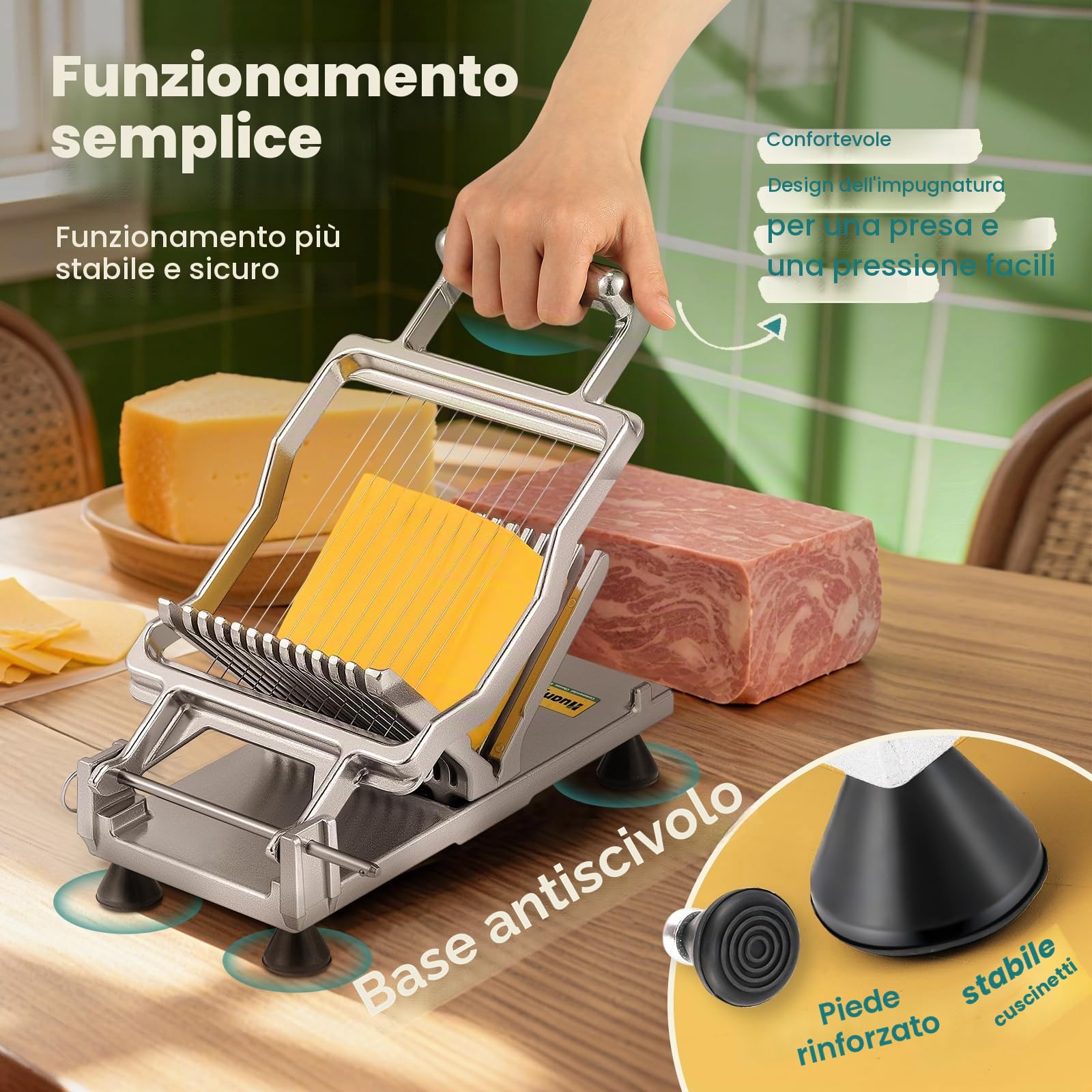 Huanyu commerciale formaggio affettatrice burro 1 cm&2 cm Cheeser tagliere in acciaio INOX filo making dolce lama durevole cucina cottura cottura strumento