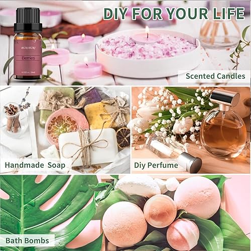 Miniatura 6 de BURIBURI Aceite esencial de aromaterapia de pino bosque, 0.3 onzas líquidas, para difusor, fabricación de velas (pino bosque)