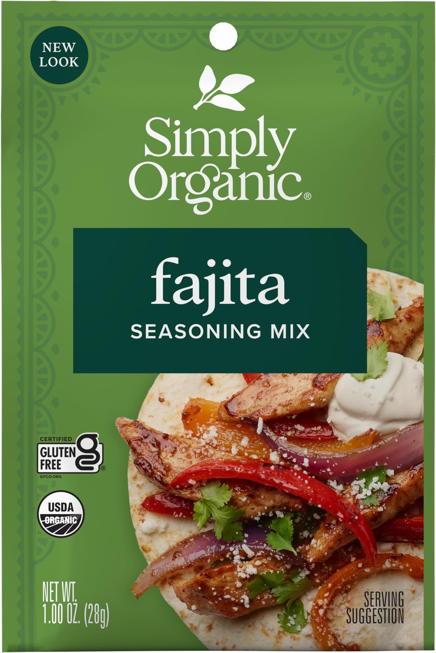 Fajita Seasoning Mix, Gluten Free, Certified Organic, Kosher - Chicken Fajita Seasoning - Pure Flavor for Tacos, Stir-Fries, Mexican Dishes, and More | 1.13 Ounce (Pack of 12)