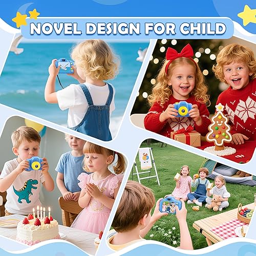 Miniatura 5 de Desuccus Cámara digital para niños y niñas Azul / Patchwork, Rosa/Rebel Fun.