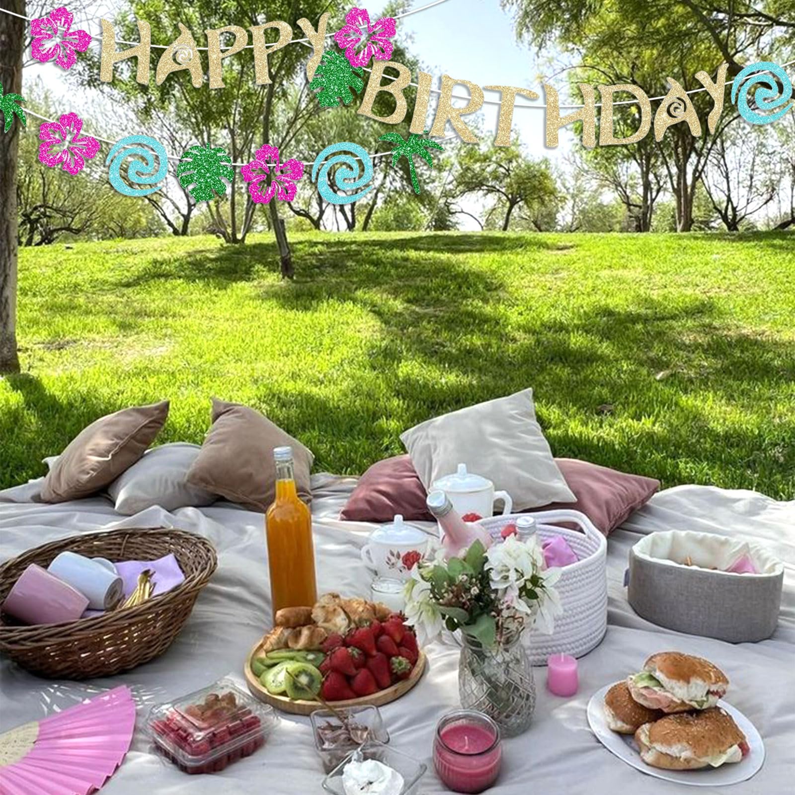 Moana Geburtstag Banner Set - Partydekoration Für Tropische Luau Sommer Party