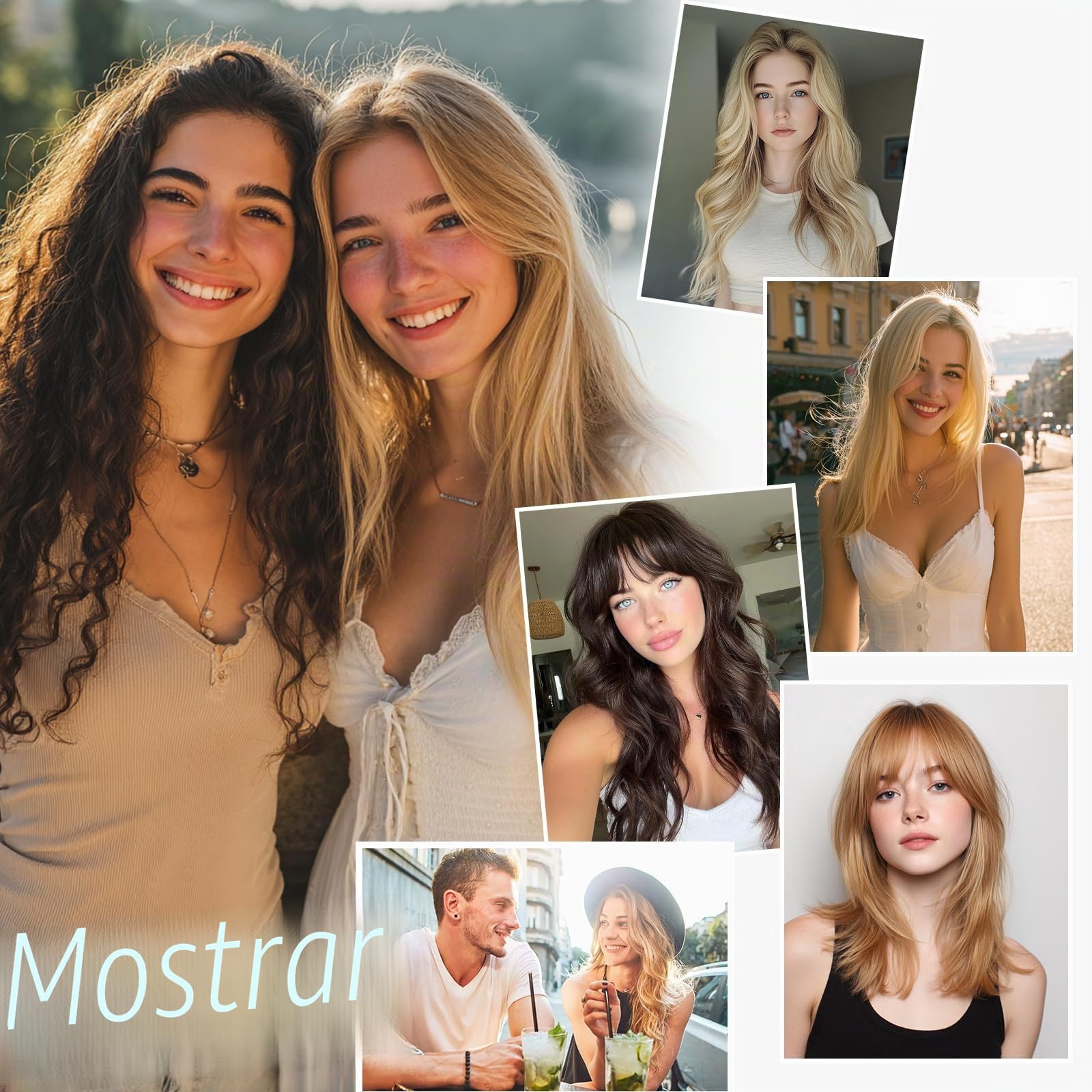 MY-LADY Extensiones Hilo Invisible Pelo Natural Ajustable, 30cm Secret Wire Hair Extensions Cabello Humano Lacio con 2 Clips para Mujer #12P613 Castaño Dorado y Rubio 55g | Extensiones de cabello con alambre de 2 clips, fácil de instalar, ajustable, invis