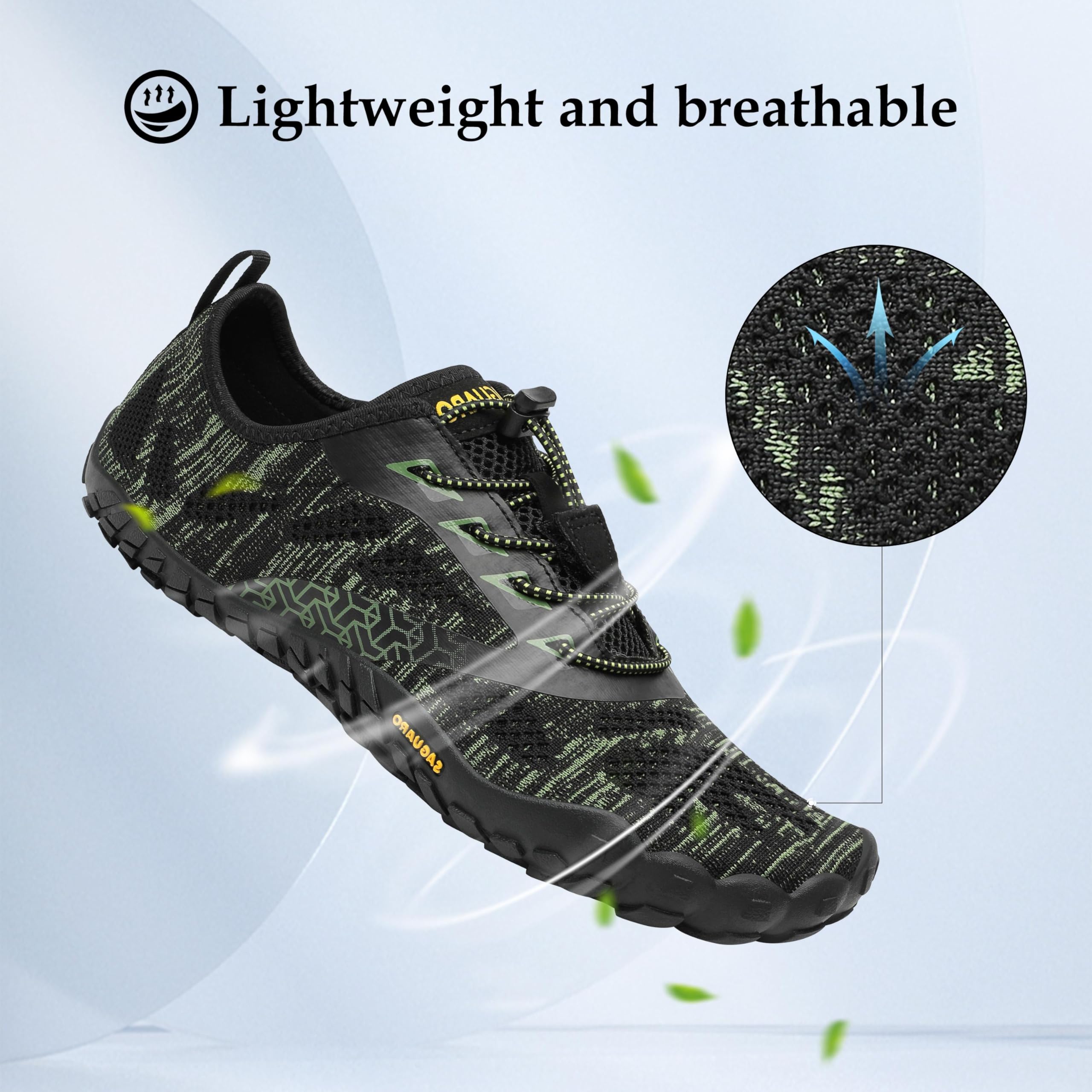 SAGUARO Scarpe Barefoot Minimaliste Uomo Scarpe da Trail Trekking Scarpette da Scoglio