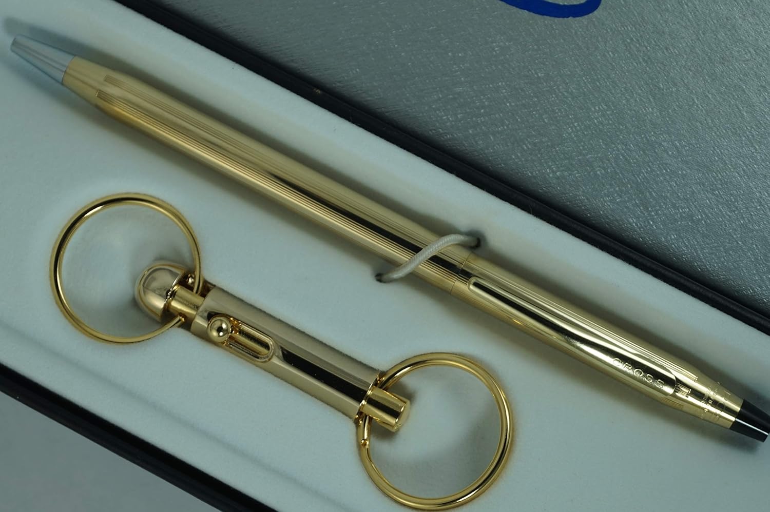 Cross Classic Century, 10 Karat Gold Filled/Rolled Gold, Ballpoint Pen and Matching Key Ring Gift Set (4572)
