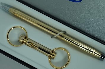 Cross Classic Century, 10 Karat Gold Filled/Rolled Gold, Ballpoint Pen and Matching Key Ring Gift Set 4572