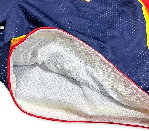 Miniatura 4 de Miedation Sports Fans Gift - Pantalones cortos de malla para hombre, ajuste holgado, para entrenamiento, correr, béisbol, secado rápido, con