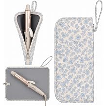dadop Curling Iron Travel Bag, Heat Resistant Hair Tools Travel Bag with Wrist Strap, Quilted Hot Tools Travel Case for Curling Iron, Flat Iron & Hair Styling Accessories