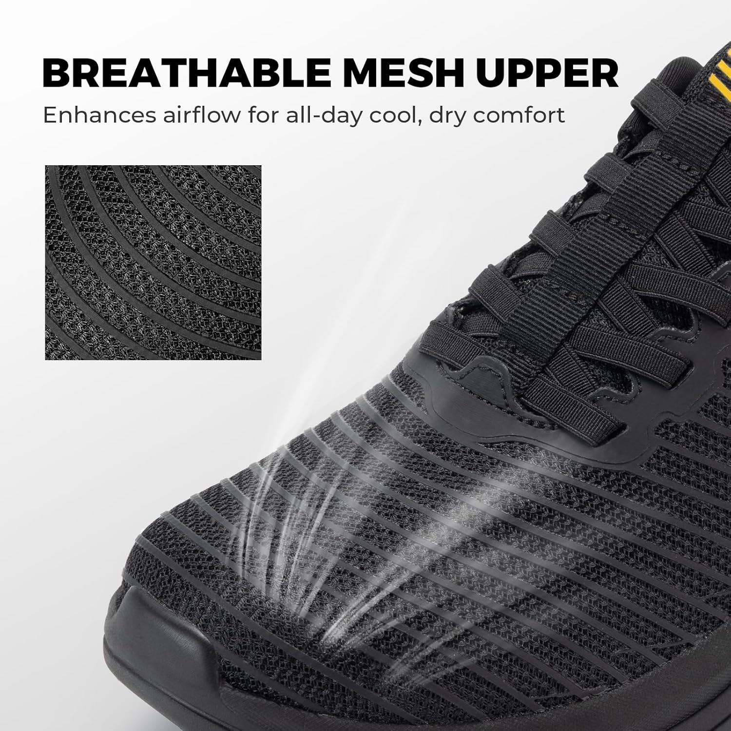 FitVille Men's Extra Wide Slip-On Walking Shoes, Breathable Sneakers with Arch Support for Flat Feet, Heel Pain Relief & High Rebound Midsole - Image 5