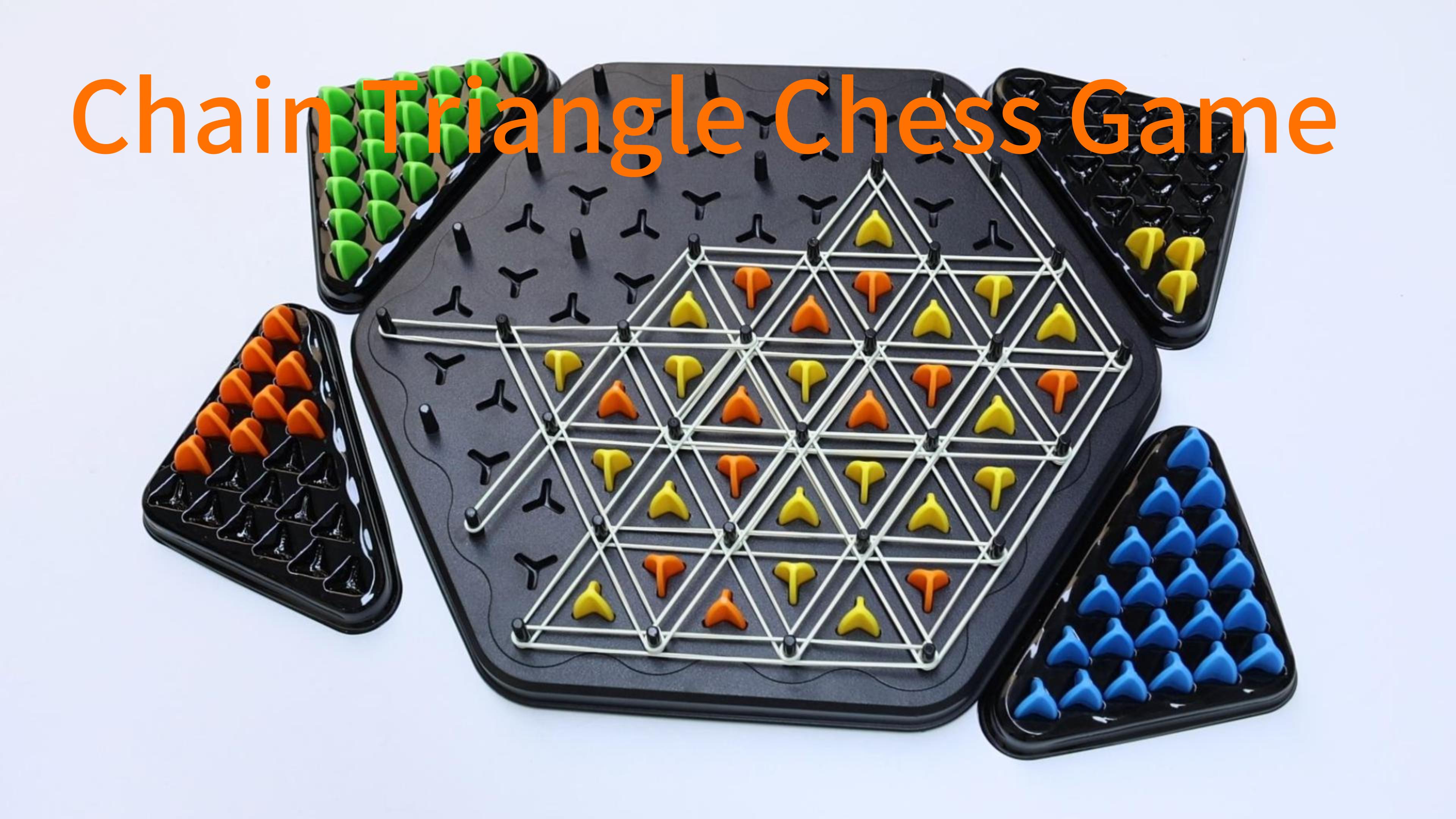 Juego De Mesa Triangular En Cadena – Ajedrez De Estrategia Con 84 Fichas Y 44 Gomas, Perfecto Para Niños De 3 Años Y Adultos En Noches De Familia